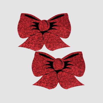 Caches-Seins Noeud Holographique Rouge