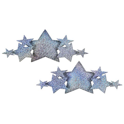 Autocollants Demi Set Glitter Étoile Argentée