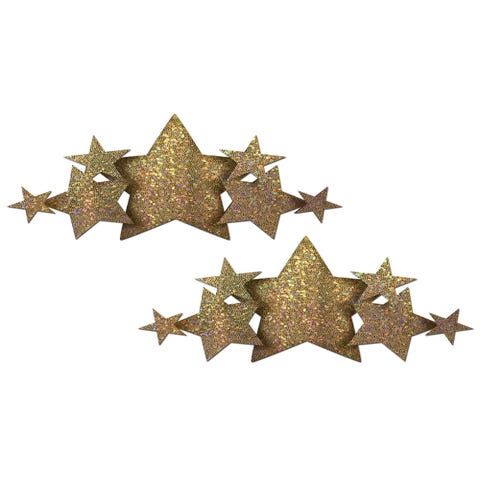 Autocollants Demi Set Glitter Étoile Dorée