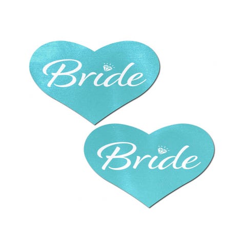 Caches-Seins Coeur Bride Bleu