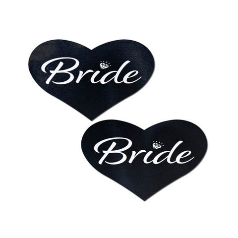 Caches-Seins Coeur Bride Noir