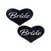 Caches-Tétons Coeur Bride Noir