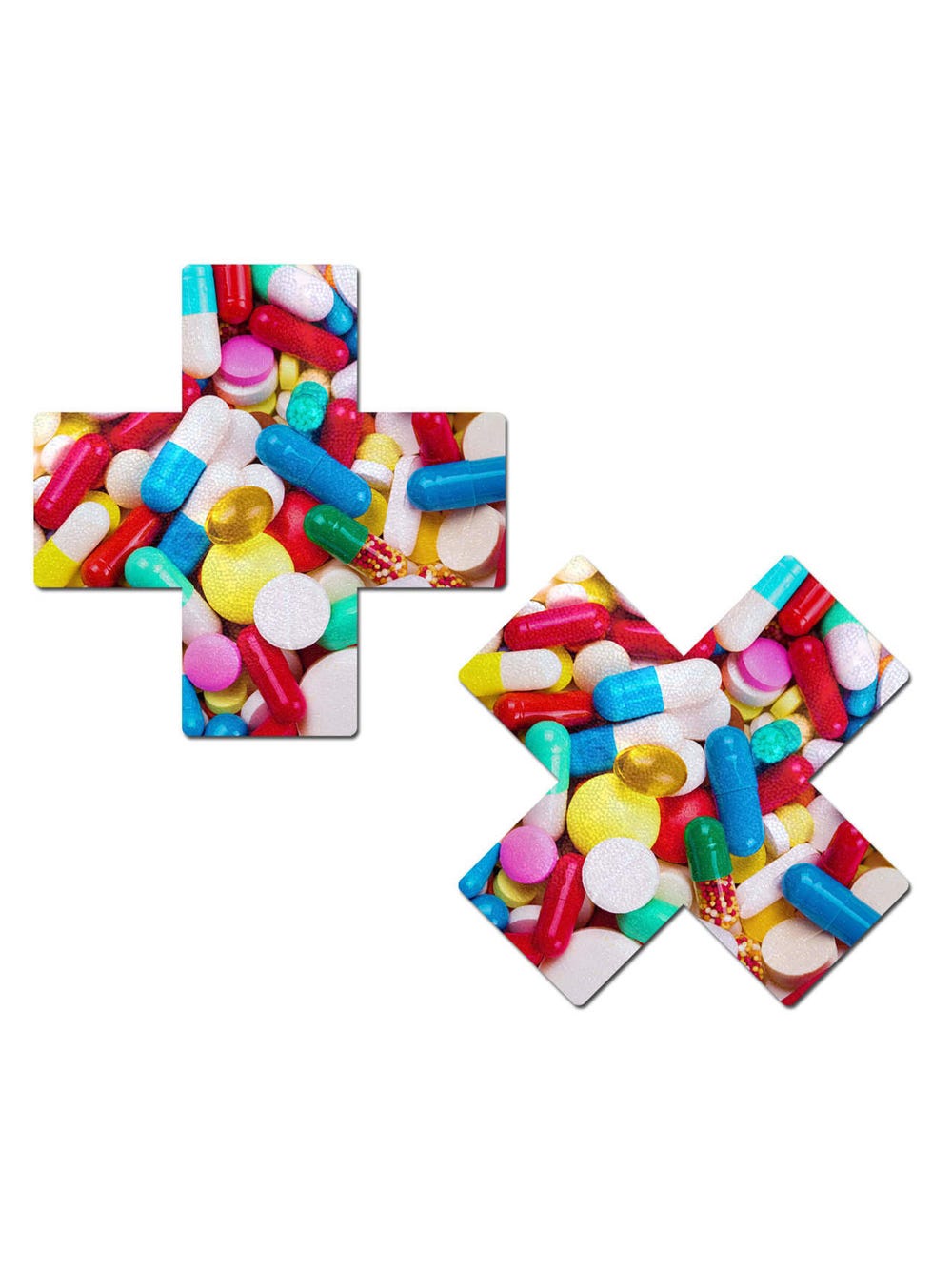 Caches-Tétons Croix Pilules Multicolores main product photo