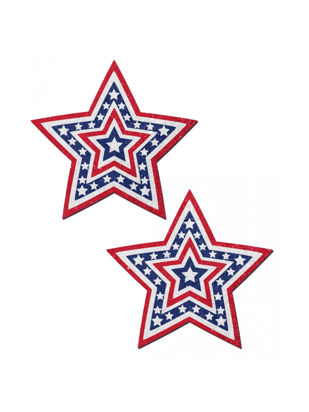 Caches-Tétons Étoile USA Rouge, Blanc & Bleu