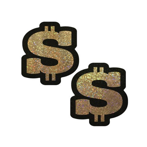 Caches-Seins Glitter Dollar Doré