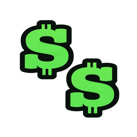 Caches-Seins Glitter Dollar Doré