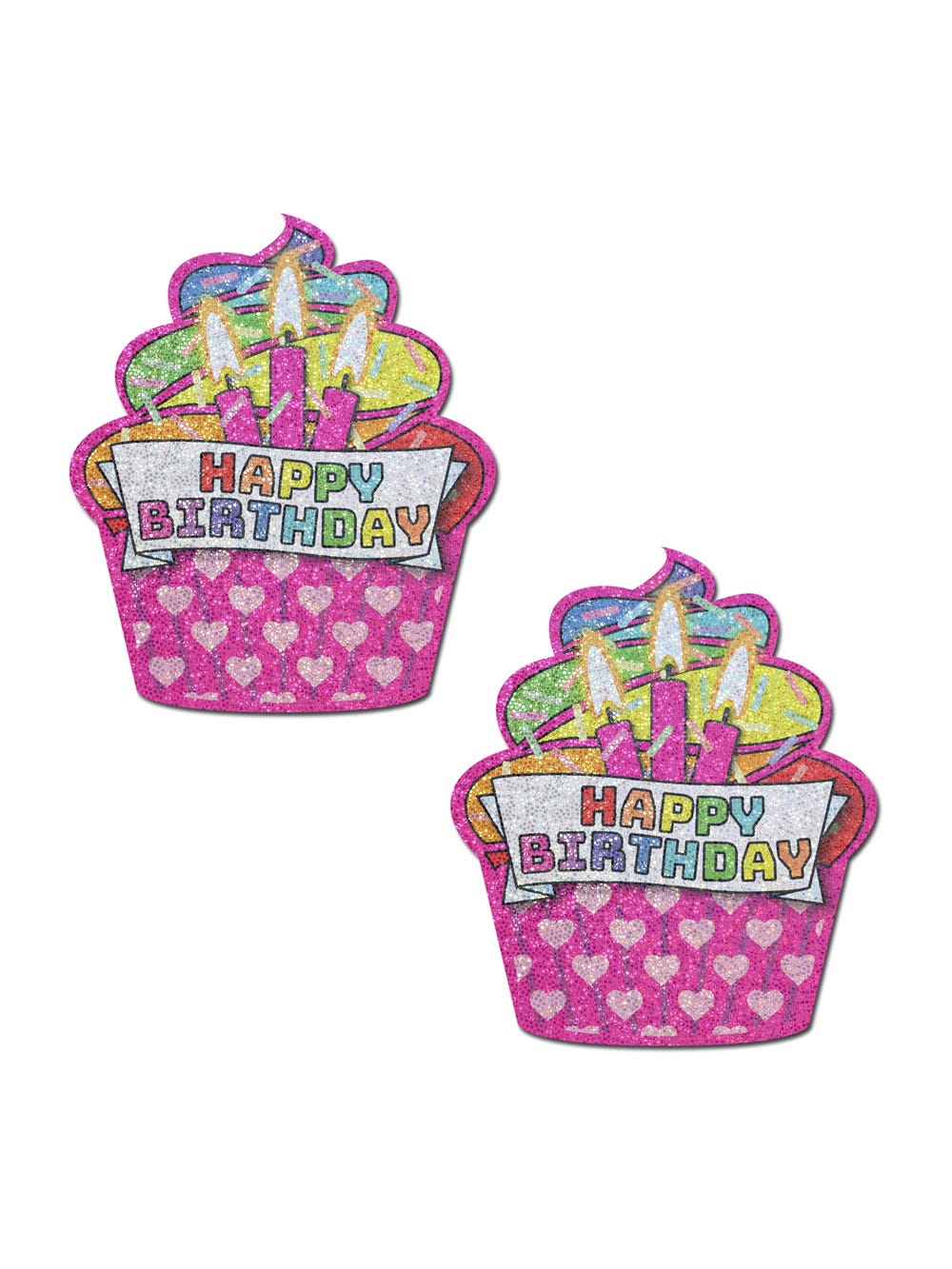 Caches-Tétons Cupcake d'Anniversaire Rose main product photo