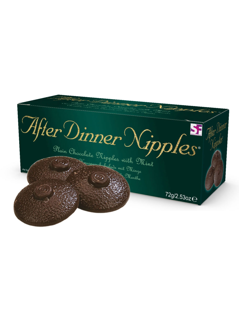 Tétons en chocolat fourrés menthe After Dinner Nipples main product photo