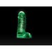 Dildo en verre phosphorescent Firefly Glass Smooth Ballsey