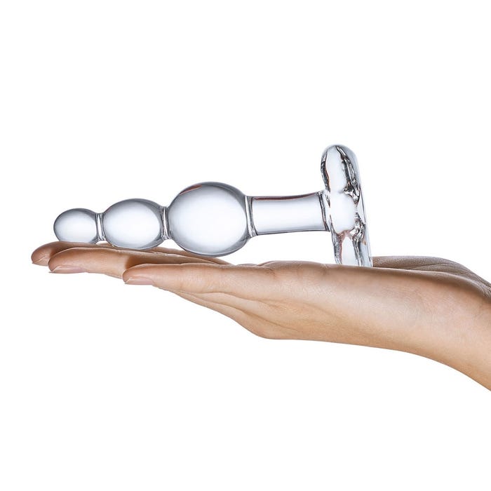 Plug Anal en Verre Beaded 10,2 cm