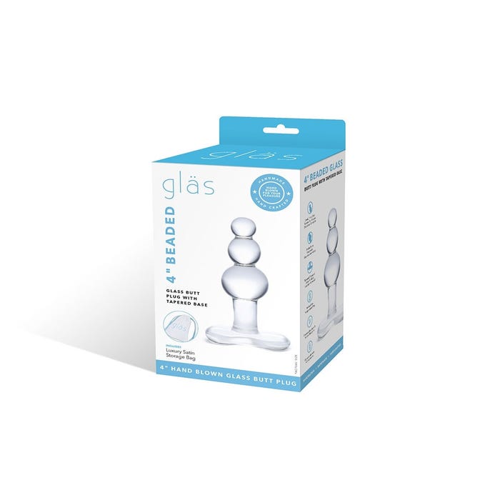 Plug Anal en Verre Beaded 10,2 cm