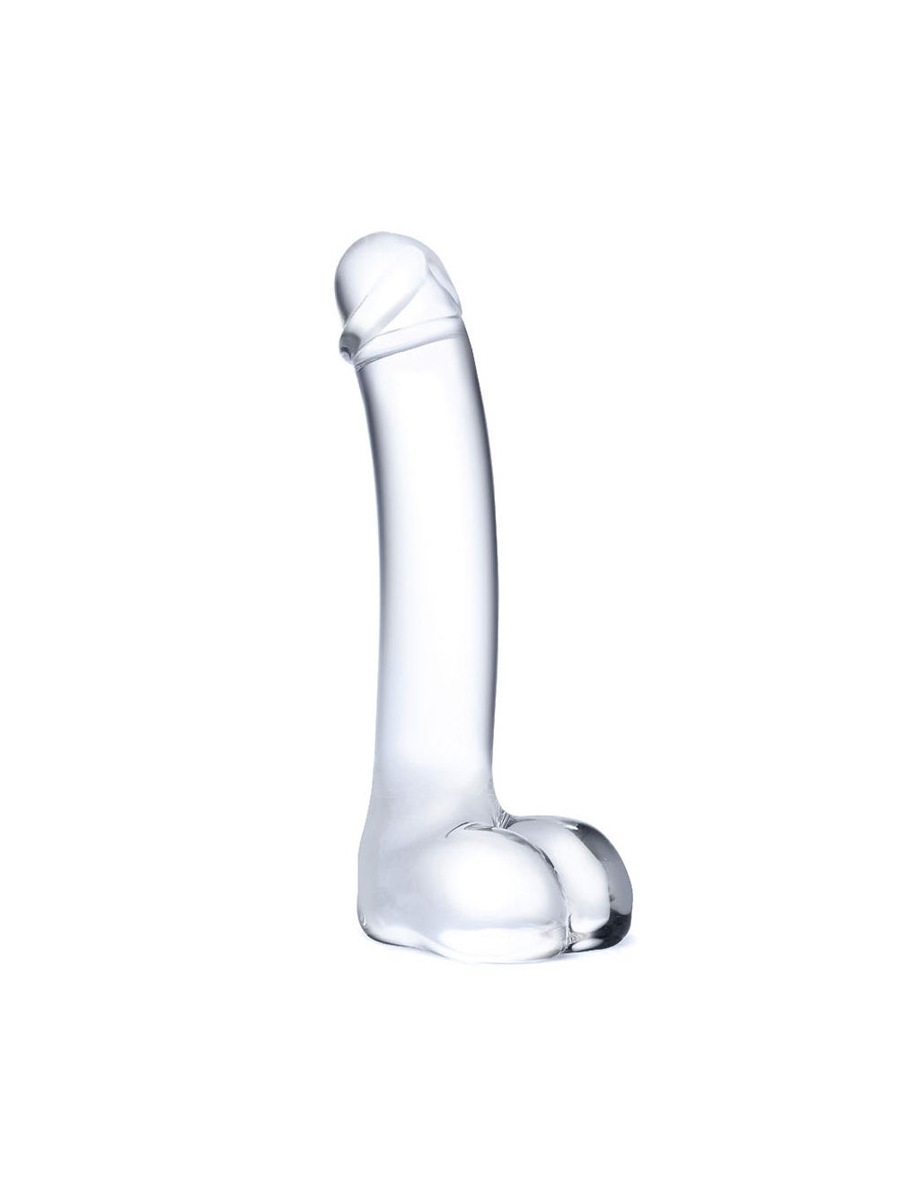 Gode en Verre avec Testicules Realistic