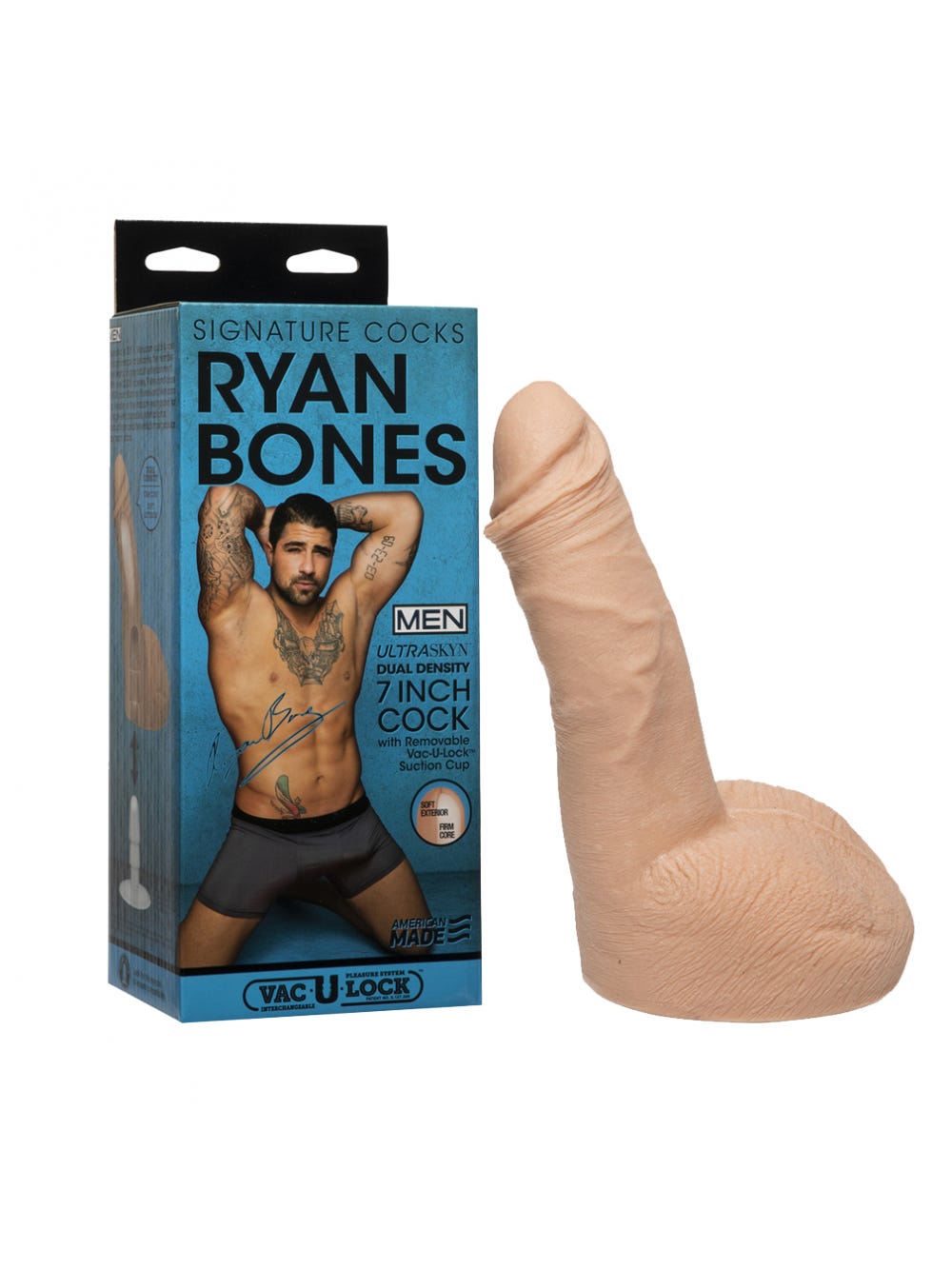Gode avec testicules Ryan Bones 17,8 cm Signature Cocks main product photo