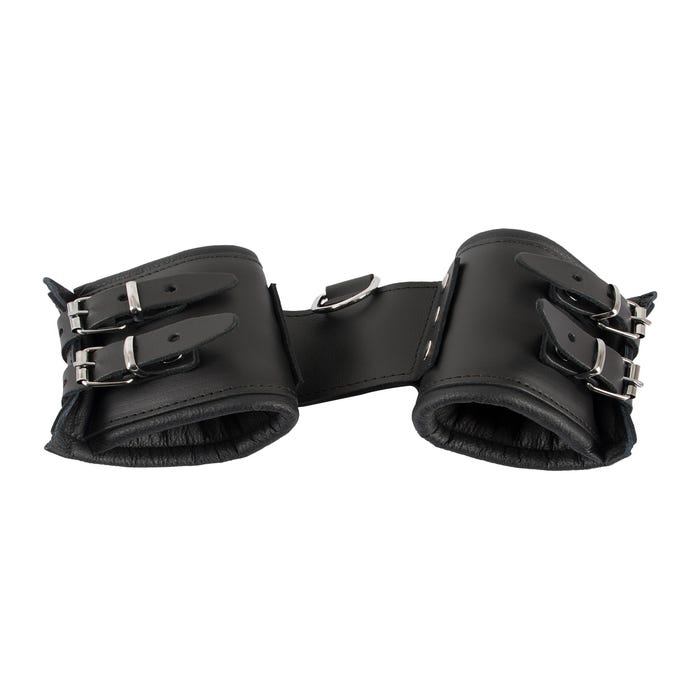 Double Menottes Poignets en Cuir