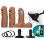 Coffret Gode Ceinture Vac-U-Lock Dual Density UltraSkyn Set Caramel