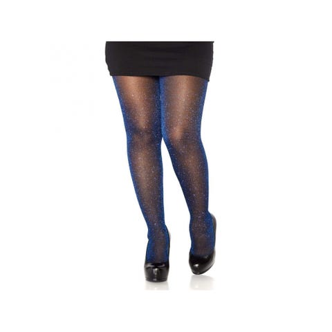 Collant Pailleté Noir & Bleu
