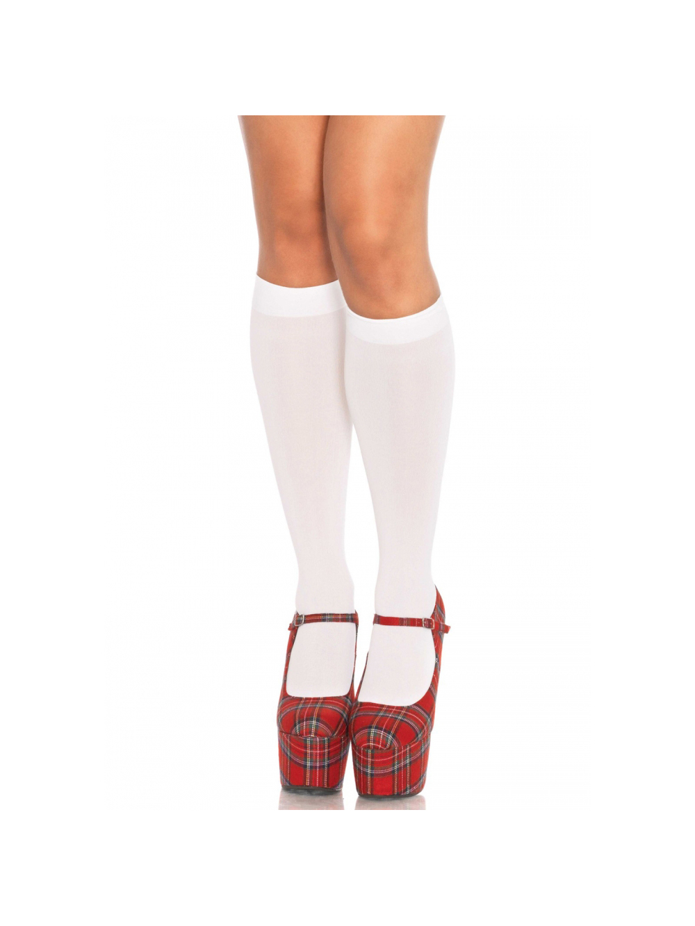 Chaussettes hautes opaques Winnie blanc