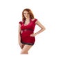 Robe Mini Velours Rouge