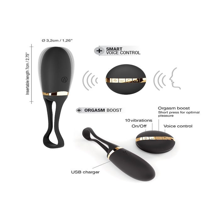 Oeuf Vibrant Secret Delight Black & Gold Edition