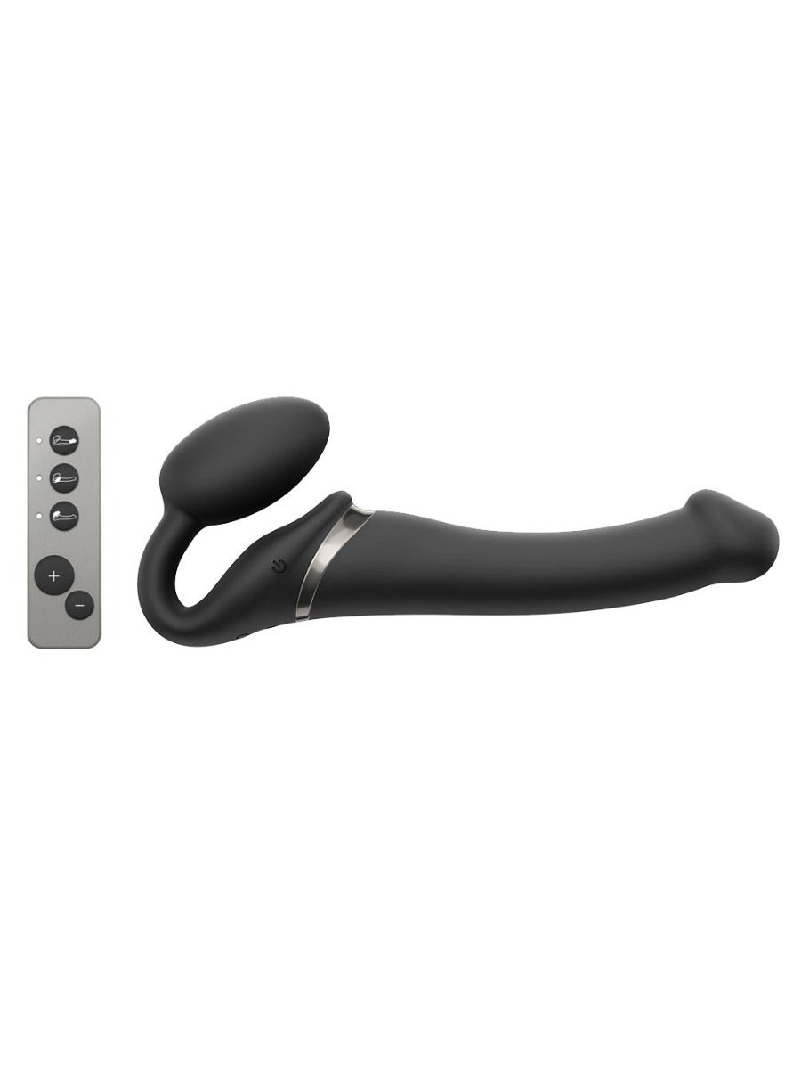 Strap-on vibrant télécommandé 3 moteurs noir L