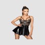 Robe Bustier Vinyle Noire