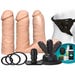 Coffret Gode Ceinture Vibrant Vac-U-Lock Dual Density UltraSkyn Set Vanilla