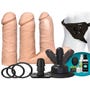 Coffret Gode Ceinture Vac-U-Lock Vibrant Dual Density UltraSkyn Vanille