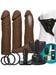 Coffret Gode Ceinture Vibrant Vac-U-Lock Dual Density UltraSkyn Set Chocolate