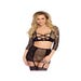 Ensemble 3 Pièces 86300 Résille à Motifs Noir