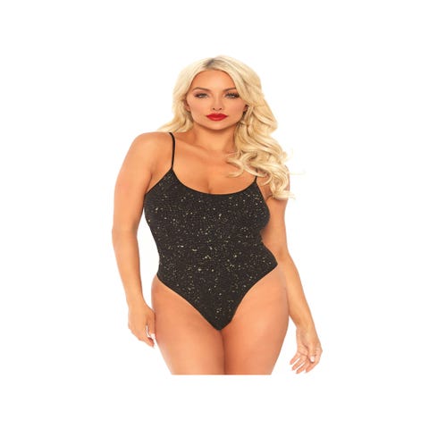 Body String en Lurex Brillant Noir