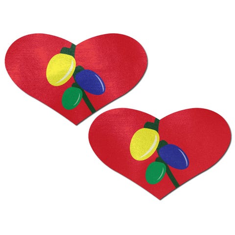 Caches-Seins Coeur & Ampoules de Noël