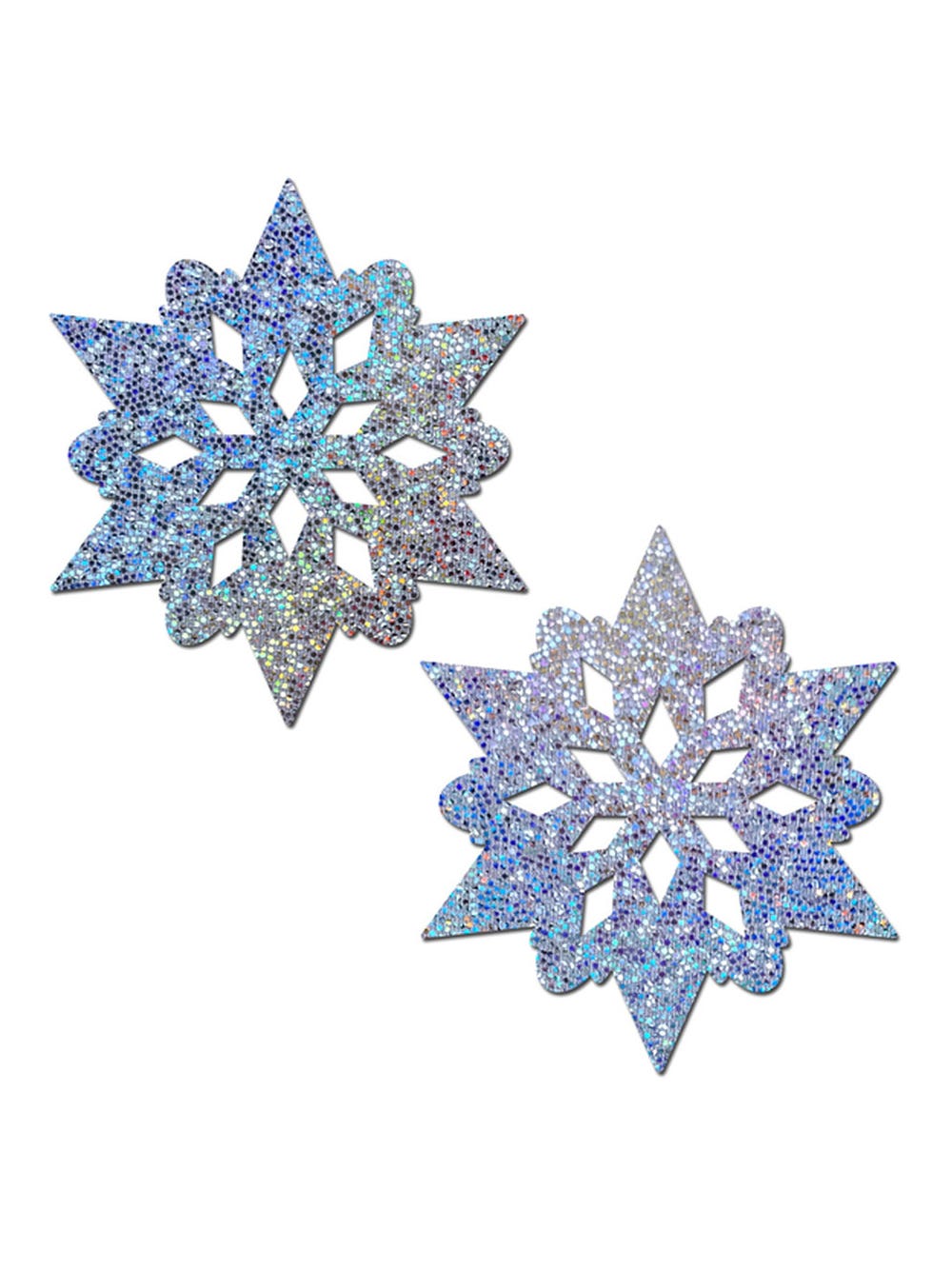 Caches-Tétons Flocon de Neige Argent main product photo