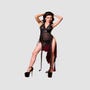 Robe Longue Transparente CR4033 Noir