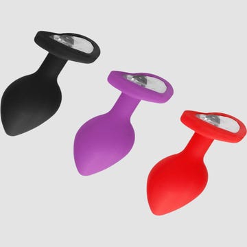 Plug Anal Regular Diamond Heart Butt Plug