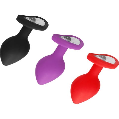 Plug Anal Regular Diamond Heart Butt Plug
