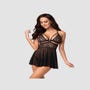 Nuisette Babydoll 838-BAB-1 Noire