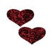 Caches-Tétons Coeurs Rouges & Dentelle Noire