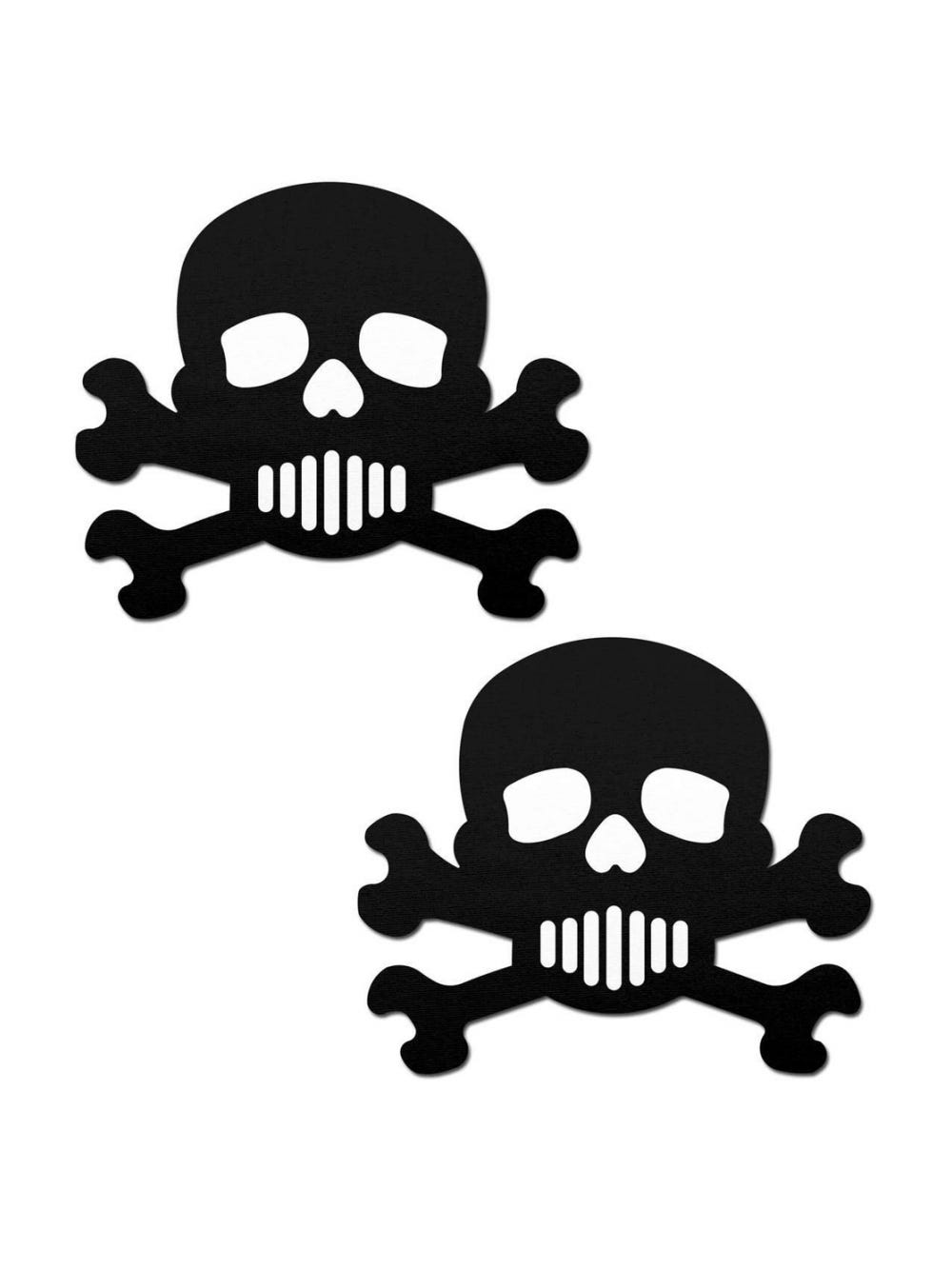 Caches-Tétons Têtes de Morts Noires main product photo