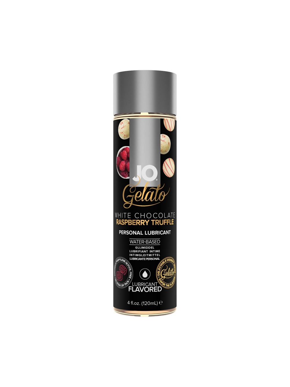 Lubrifiant Eau Gelato Truffe Chocolat Blanc Framboise 120 ml