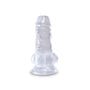 Dildo avec Testicules 12,7 cm King Cock Clear