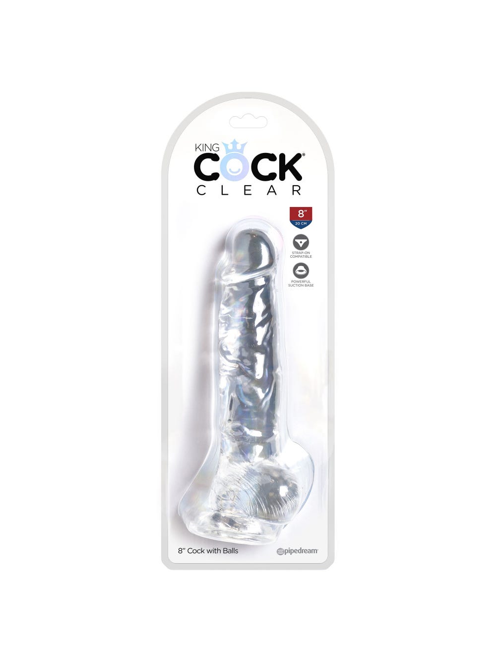 Gode avec Testicules 20,3 cm King Cock Clear main product photo