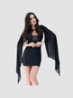 Robe Sexy avec Voile CR4329 Noir