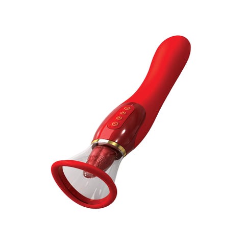Pompe à Vagin avec Langue Vibrante Fantasy For Her Ultimate Pleasure 24K Gold Luxury Edition