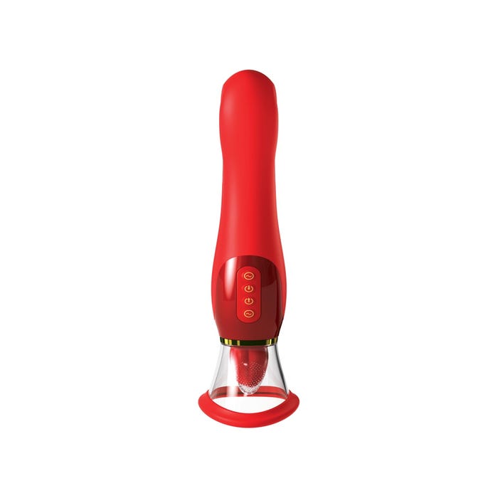 Pompe à Vagin avec Langue Vibrante Fantasy For Her Ultimate Pleasure 24K Gold Luxury Edition