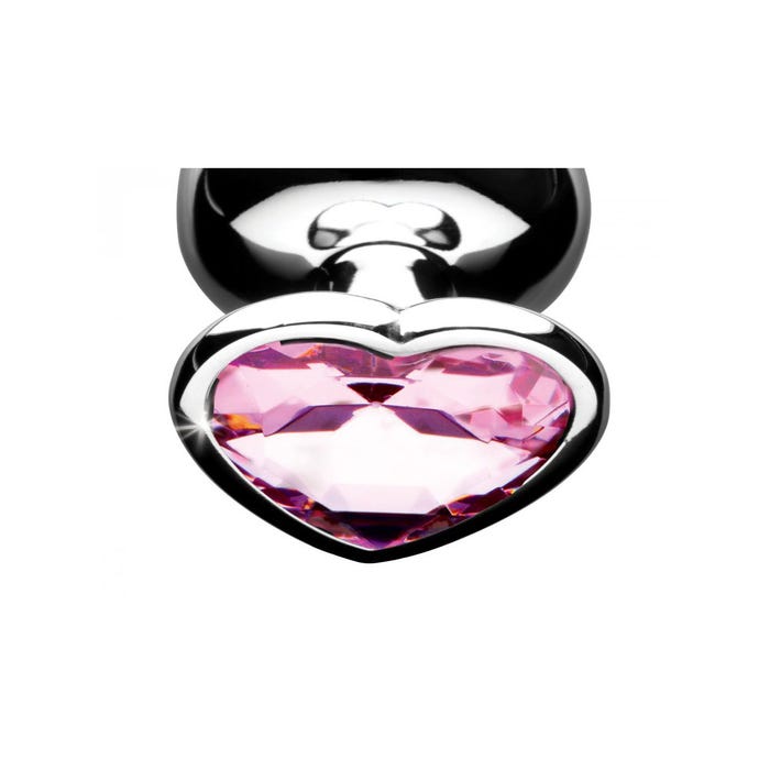 Kit de 3 Plugs Anal Métal Bijou Pink Heart Gem