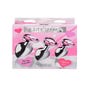 Kit de 3 Plugs Anal Métal Bijou Pink Heart Gem