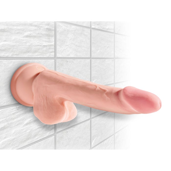 Gode avec Testicules 16,5 cm Triple Density King Cock Plus 3D