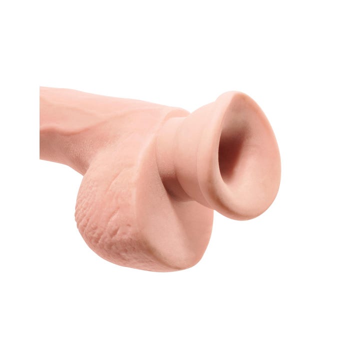 Dildo avec Testicules 22,9 cm Triple Density King Cock Plus 3D