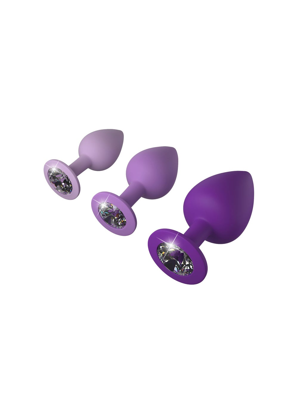 Kit de 3 Plugs Anal en Silicone Fantasy For Her Her Little Gems 2
