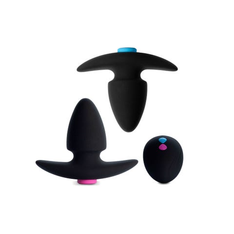 Kit de 2 Plugs Anal Vibrants Télécommandés pour Couple FunkyButts